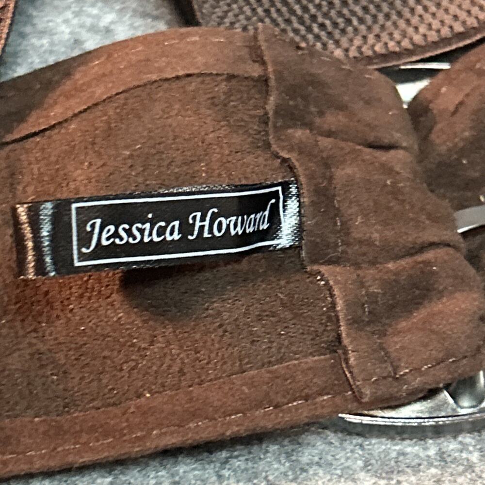 Vintage Women’s Belt Size 12 Wide Dark Brown Suede Elastic Jessica Howard - Picture 6 of 12